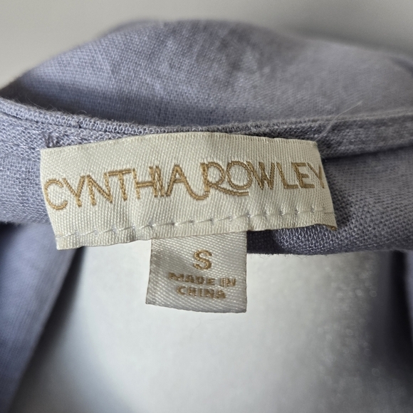 CYNTHIA ROWLEY Linen Hi-Low Tiered Maxi Sleeveless Lagenlook Beachy Boho Dress - Picture 7 of 10